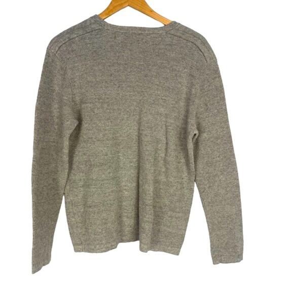 Michael Kors Men's Classic Textured Gray Crew Neck Sweater Large - Picture 2 of 6